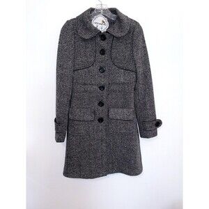 Anthropologie Nick & Mo Black and White Tweed Coat Size Small